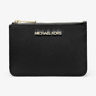 Michael Kors Jet Set Travel Small Saffiano Leather Coin Pouch Black