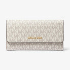 Michael Kors Jet Set Large Logo Trifold Wallet Vanilla