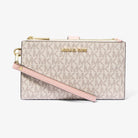 Michael Kors Jet Set Travel Signature Logo Smartphone Wallet Pwd Blsh Mlt