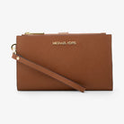 Michael Kors Jet Set Large Leather Smartphone Wristlet Wallet Luggage