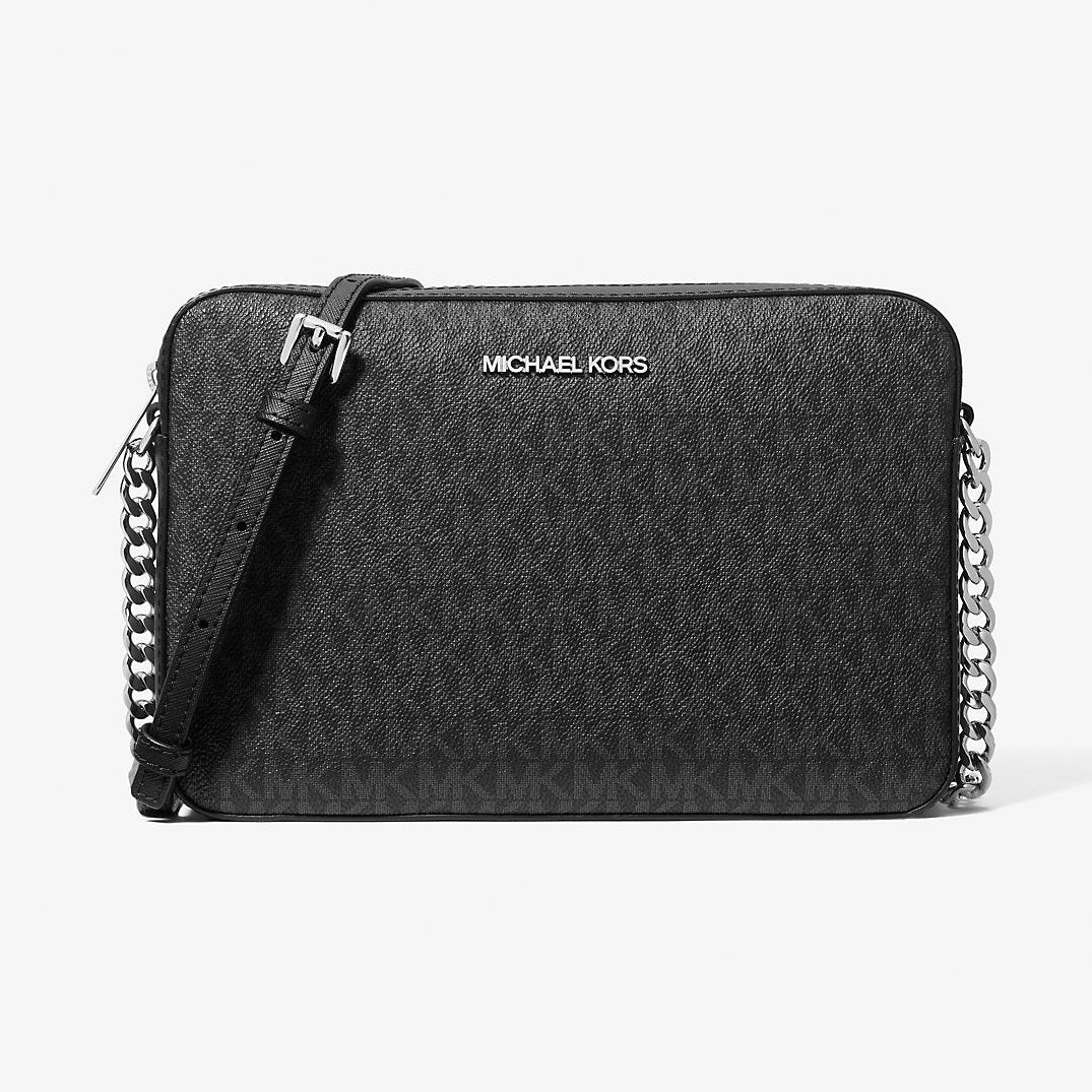 Michael Kors Jet Set Large Logo Crossbody Bag Black