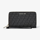 Michael Kors Jet Set Large Signature Logo Smartphone Wallet Black