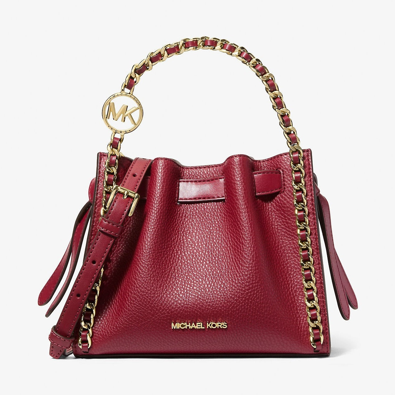 Michael Kors Mina Small Chain Crossbody Bag Cherry