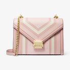 Michael Kors Whitney Medium Color-Block and Signature Logo Shoulder Bag Pwd Blsh Mlt