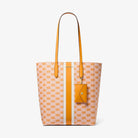 Michael Kors Vincent Large Logo Jacquard Tote Bag with Card Case Pop Orange