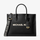 Michael Kors Mirella Medium Pebbled Leather Tote Bag Black