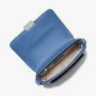 Michael Kors Bradshaw Medium Leather Messenger Bag Galaxy Blue