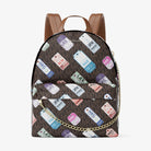 Michael Kors Slater Medium Printed Signature Logo Backpack Brown