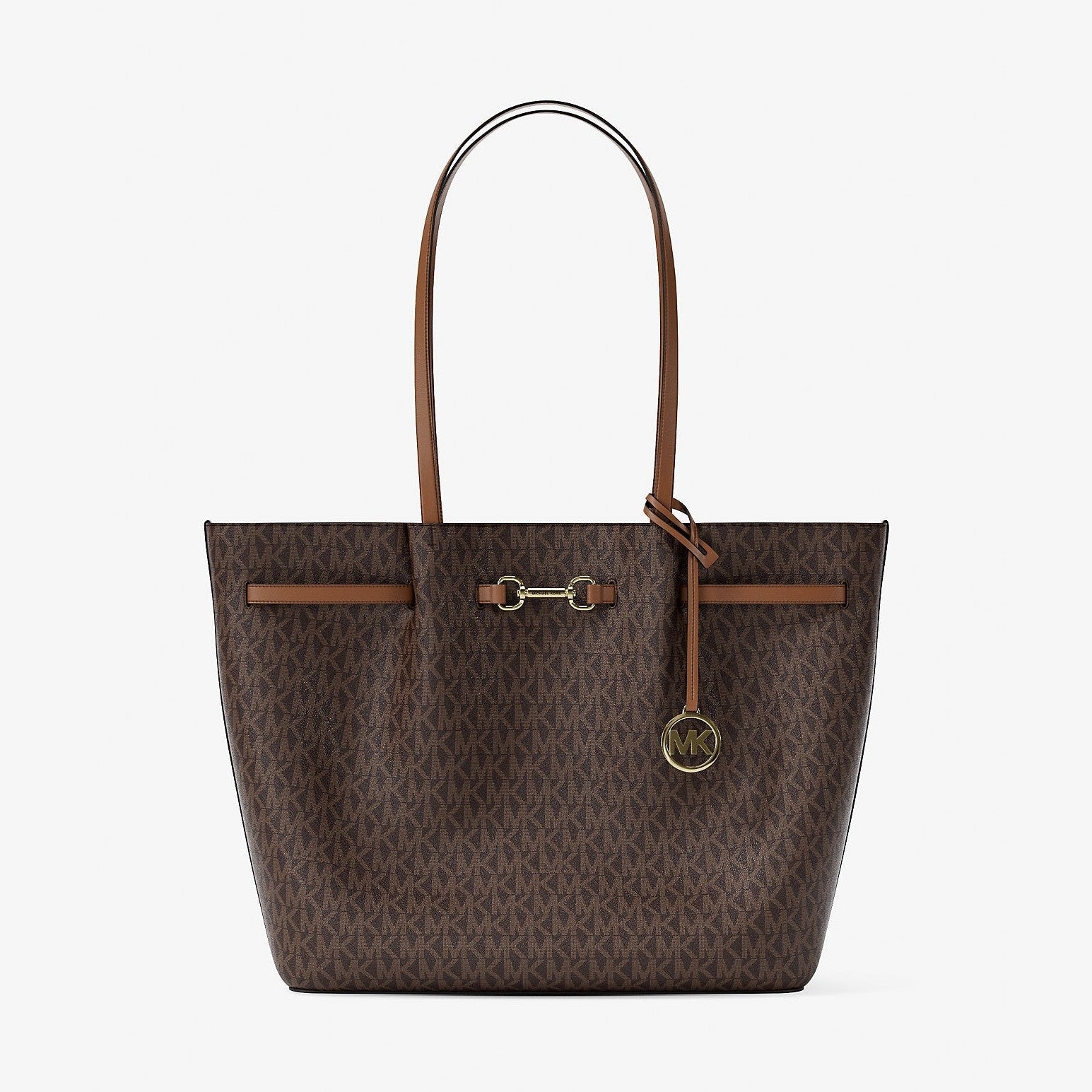 Michael Kors Carson Large Signature Logo Tote Bag Brown