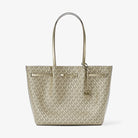 Michael Kors Carson Large Metallic Signature Logo Tote Bag Pale Gold