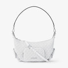 Michael Kors Merritt Medium Signature Logo Convertible Shoulder Bag Optic White