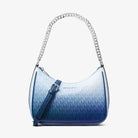 Michael Kors Jet Set Large Ombre Signature Logo Pochette Galaxy Blue