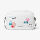 Michael Kors Jet Set Large Embellished Camera Crossbody Bag Optic White