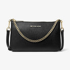 Michael Kors Jet Set Medium Saffiano Leather Crossbody Bag Black