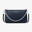 Michael Kors Jet Set Medium Saffiano Leather Crossbody Bag Navy