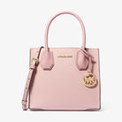 Michael Kors Mercer Medium Two-Tone Pebbled Leather Crossbody Bag Pwd Blsh Mlt