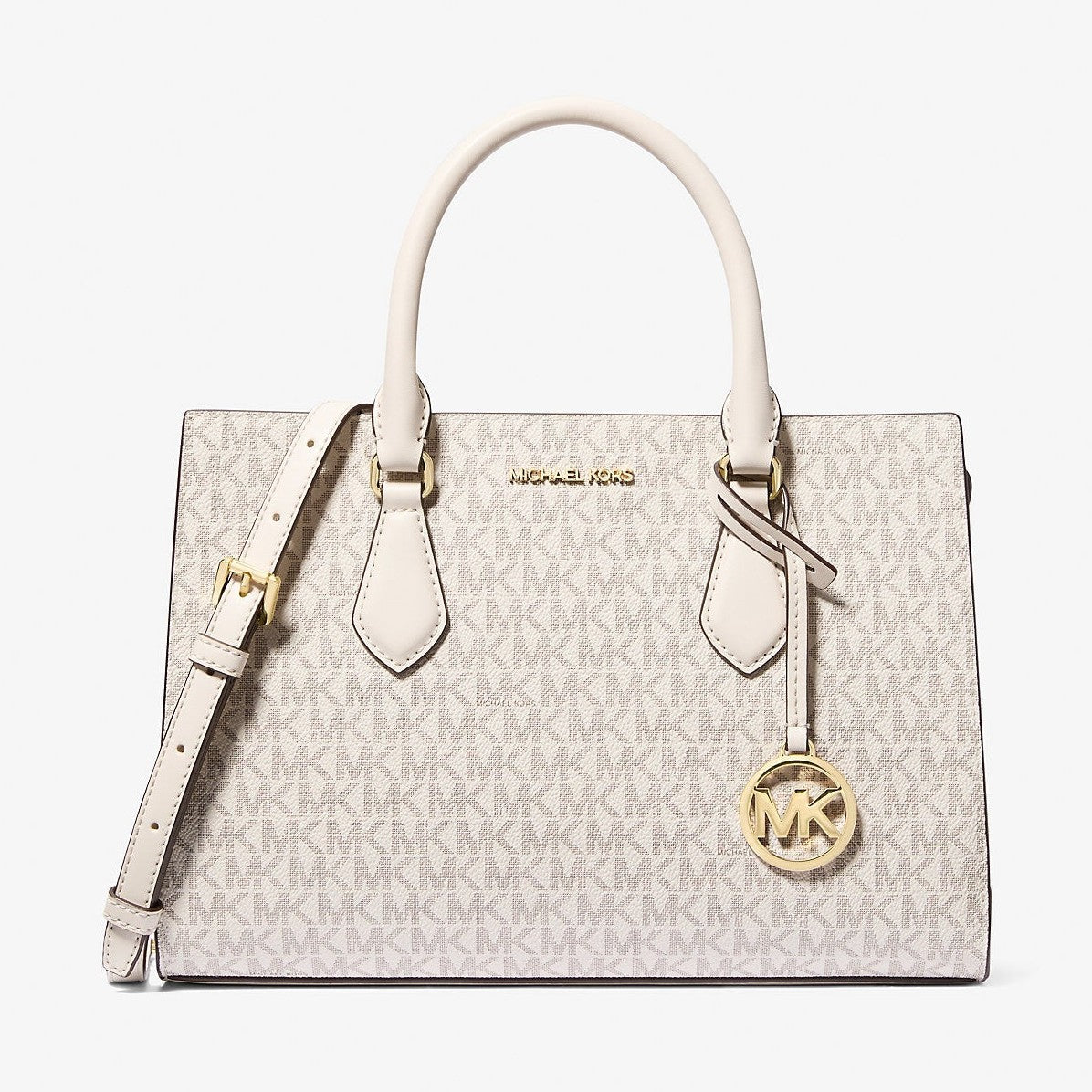 Michael Kors Sheila Medium Logo Satchel Lt Crm Multi