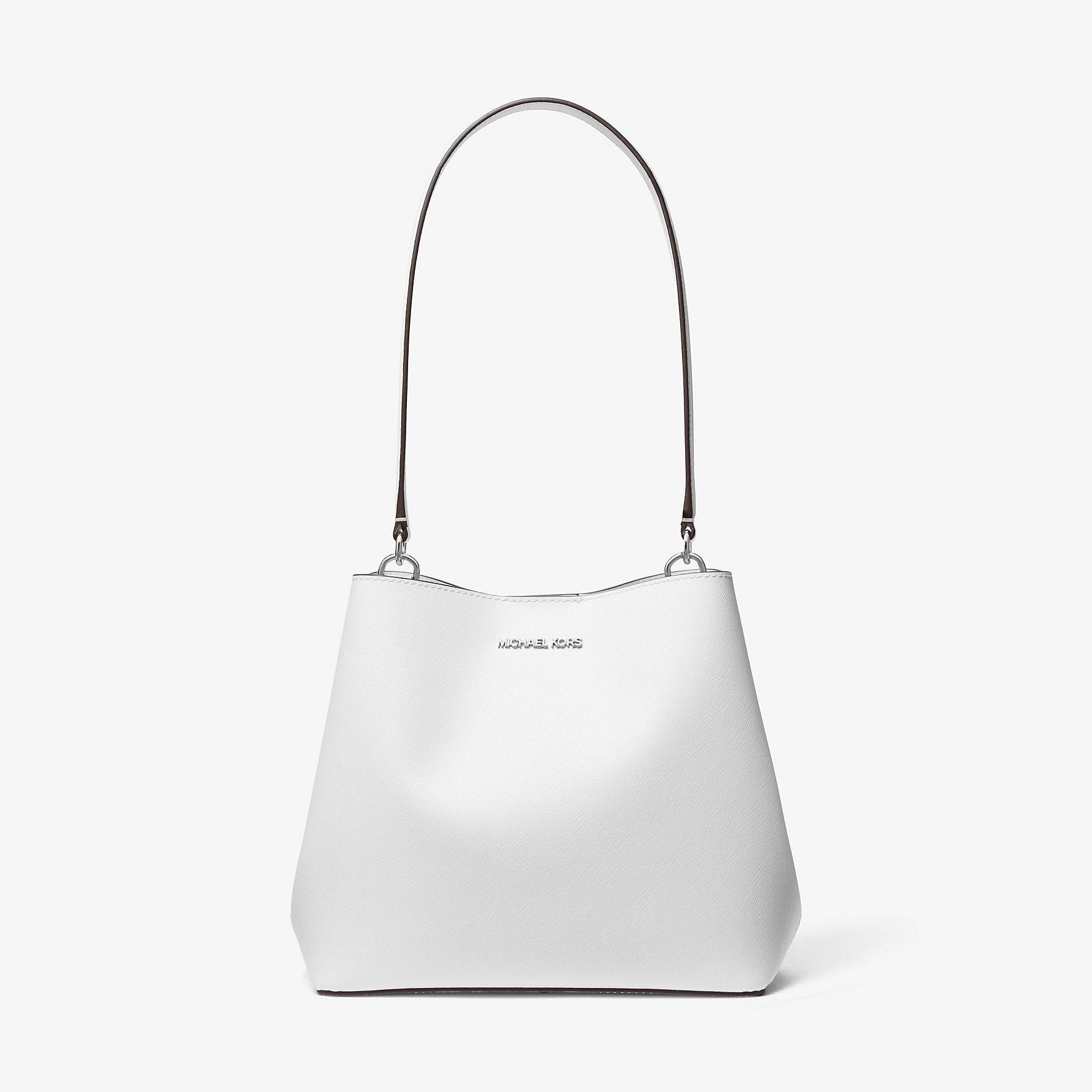 Michael Kors Pratt Medium Shoulder Bag Optic White