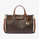 Michael Kors Carson Small Signature Logo Satchel Brown