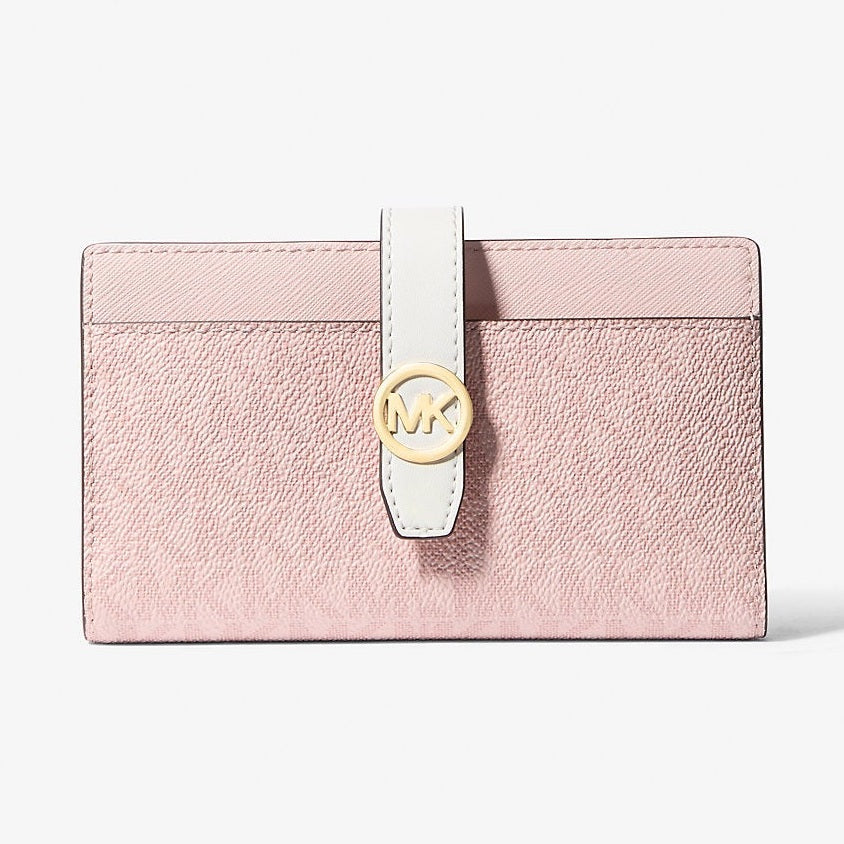 Michael Kors Greenwich Medium Signature Logo Wallet Pwd Blsh Mlt