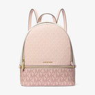 Michael Kors Rhea Medium Color-Block Signature Logo Backpack Pwd Blsh Mlt