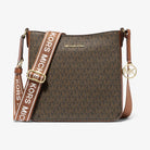 Michael Kors Jet Set Travel Small Signature Logo Messenger Bag Brown