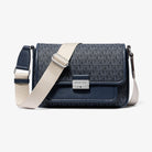 Michael Kors Bradshaw Medium Signature Logo Messenger Bag Admiral