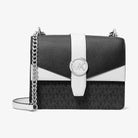 Michael Kors Greenwich Small Color-Block Signature Logo Crossbody Bag Black Combo