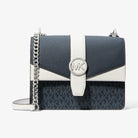 Michael Kors Greenwich Small Color-Block Signature Logo Crossbody Bag Admirl Multi