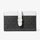 Michael Kors Greenwich Medium Signature Logo Wallet Black Combo