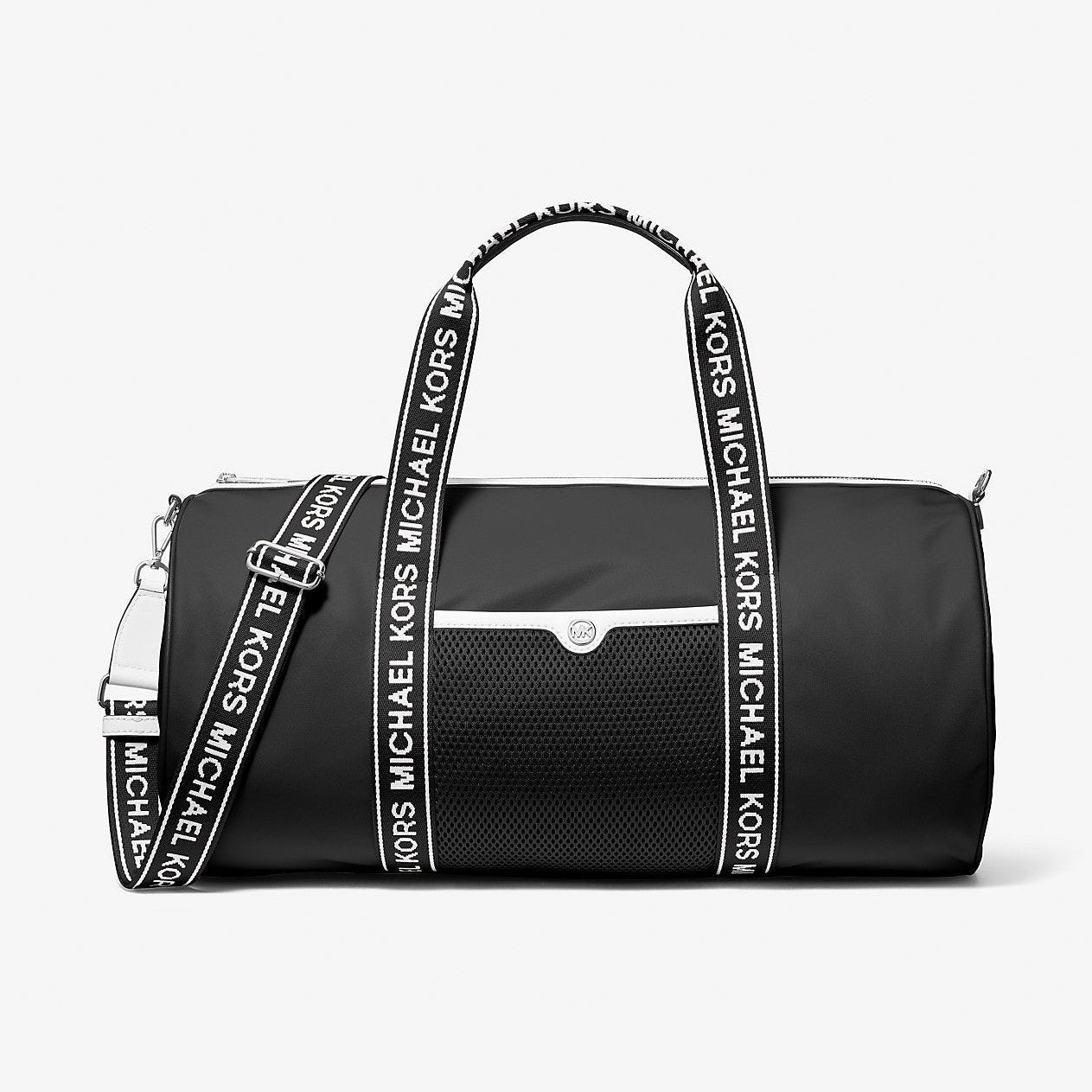 Michael Kors Jet Set Large Nylon Duffel Bag Black