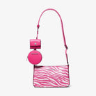 Michael Kors Jet Set Leather Medium Animal Print Logo Crossbody Bag with Case for Apple Airpods Pro® Dragonfruit