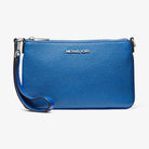 Michael Kors Jet Set Small Pebbled Leather Convertible Wristlet Galaxy Blue