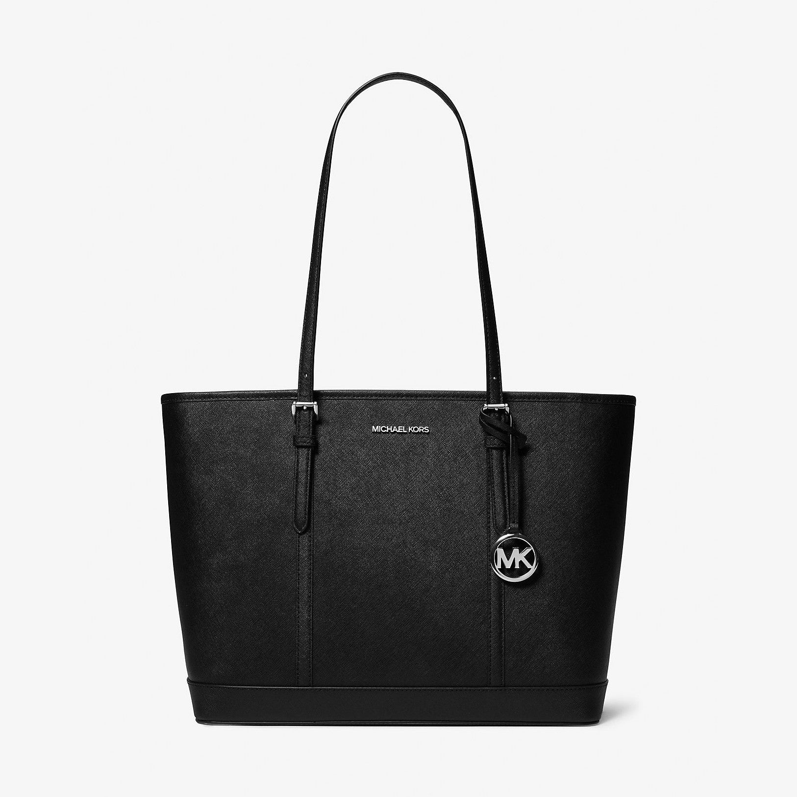 Michael Kors Jet Set Travel Large Saffiano Leather Tote Bag Black