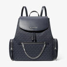 Michael Kors Jet Set Large Signature Logo Backpack Admiral