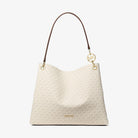 Michael Kors Christina Large Signature Logo Shoulder Bag Vanilla