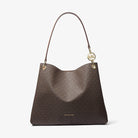 Michael Kors Christina Large Signature Logo Shoulder Bag Brown