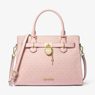 Michael Kors Hamilton Medium Signature Logo Satchel Powder Blush