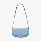 Michael Kors Mila Medium Leather Messenger Bag Light Sky