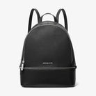 Michael Kors Rhea Medium Pebbled Leather Backpack Black