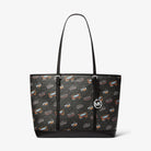 Michael Kors Jet Set Large Printed Signature Logo Tote Bag Black