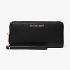 Michael Kors Jet Set Travel Large Pebbled Leather Wristlet Black