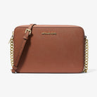 Michael Kors Jet Set Large Saffiano Leather Crossbody Bag Luggage