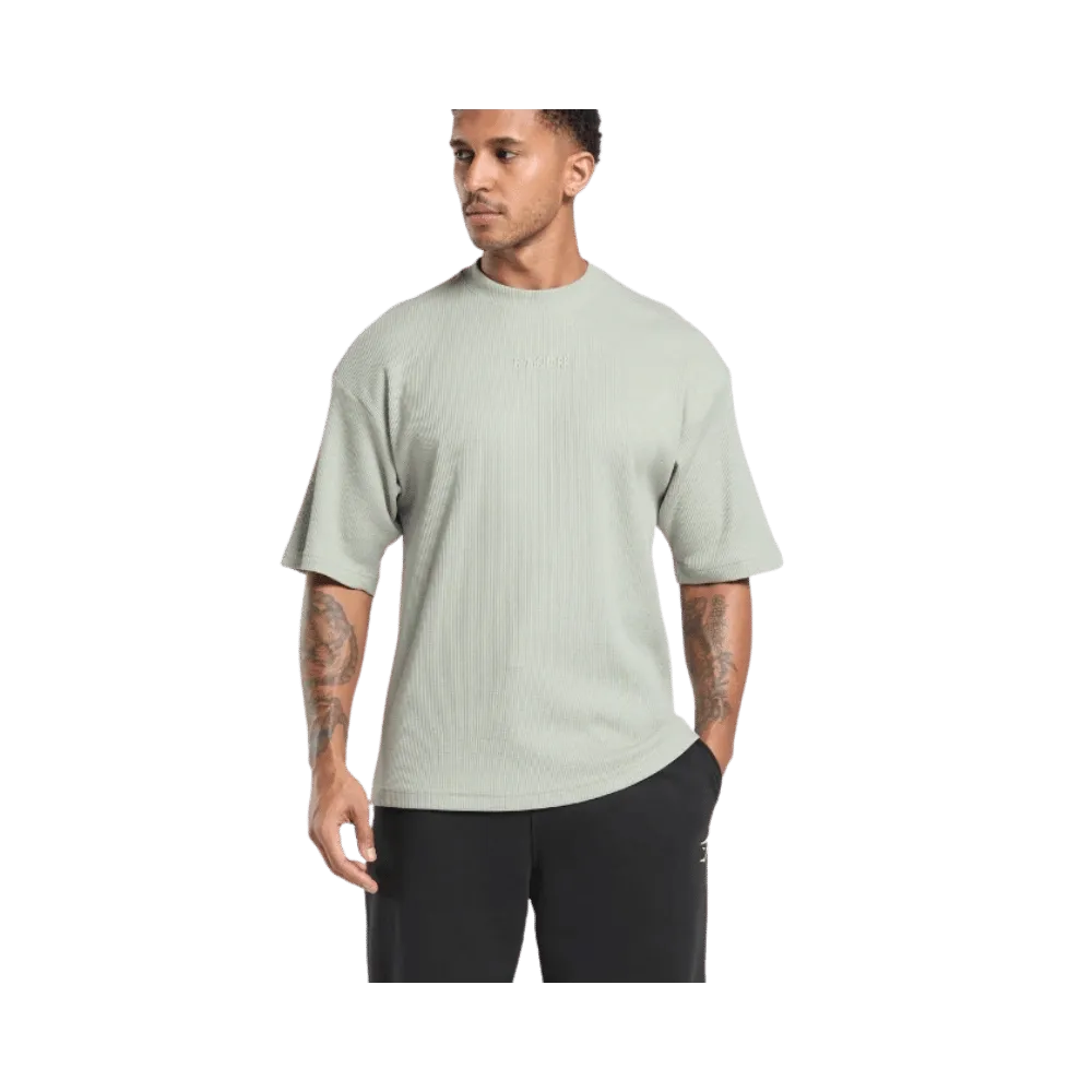 Gymshark Waffle Oversized T-Shirt Stone Grey