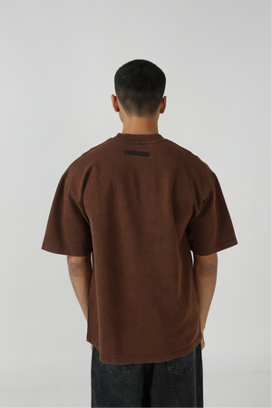 Brown Munde Washed Tshirt