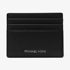 Michael Kors Cooper Pebbled Leather Tall Card Case Black