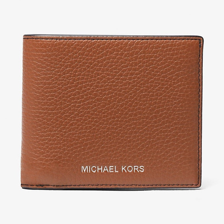 Michael Kors Cooper Pebbled Leather Billfold Wallet Luggage
