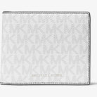 Michael Kors Cooper Logo Billfold Wallet With Coin Pouch Bright Wht