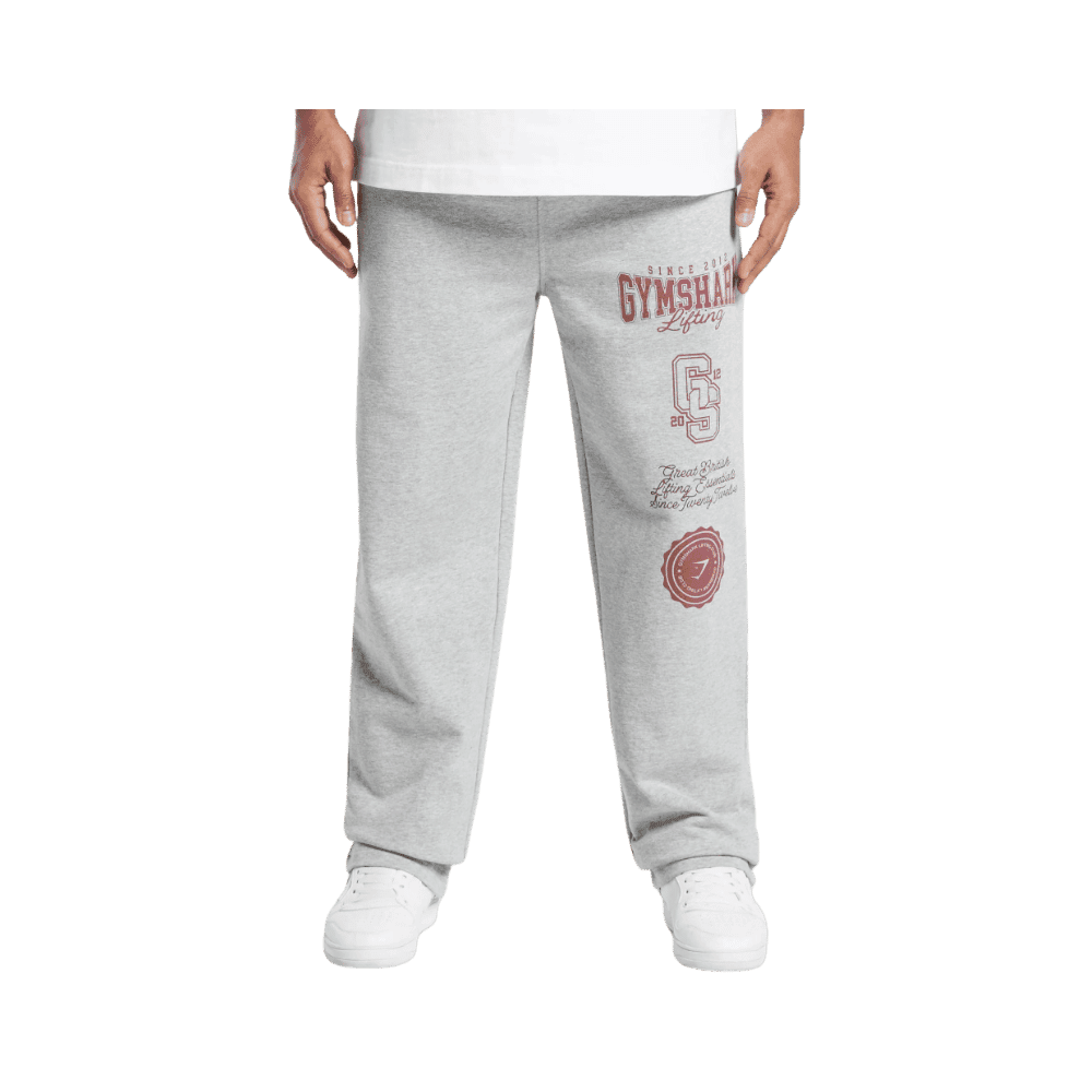 Gymshark Lifting Essentials Straight Leg Pant Light Grey Core Marl