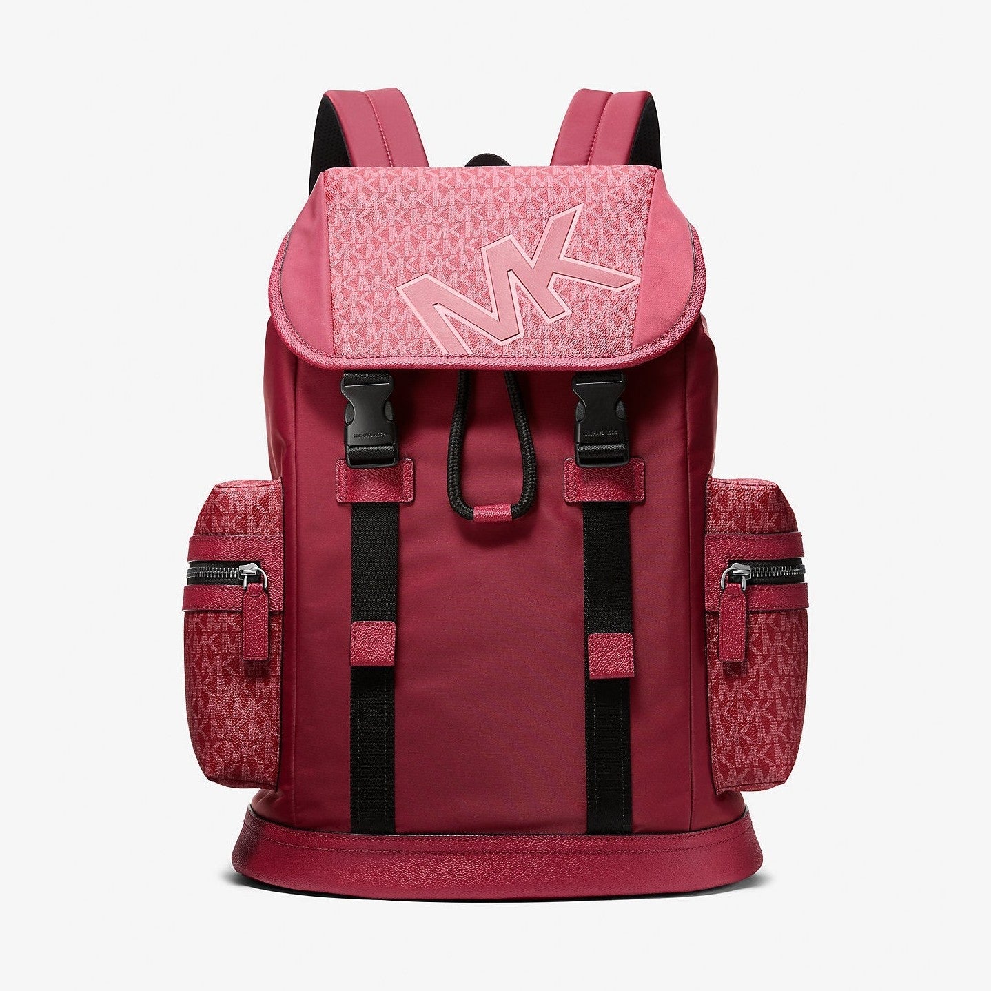 Michael Kors Cooper Signature Logo and Nylon Backpack Cherry